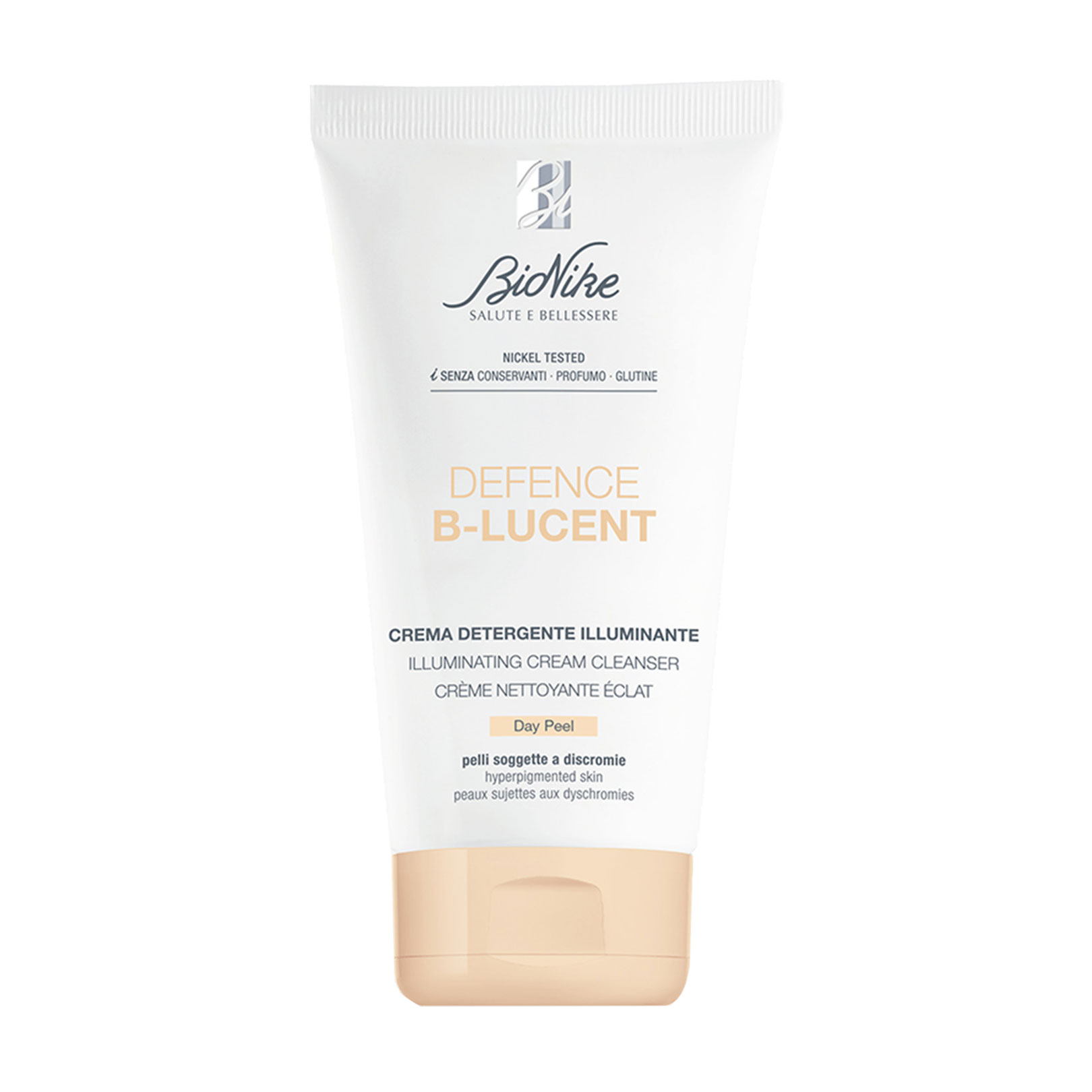 Очищувальний крем для обличчя BioNike Defence B-Lucent Day Peel Illuminating Cream Cleanser з ефектом сяйва, 150 мл
