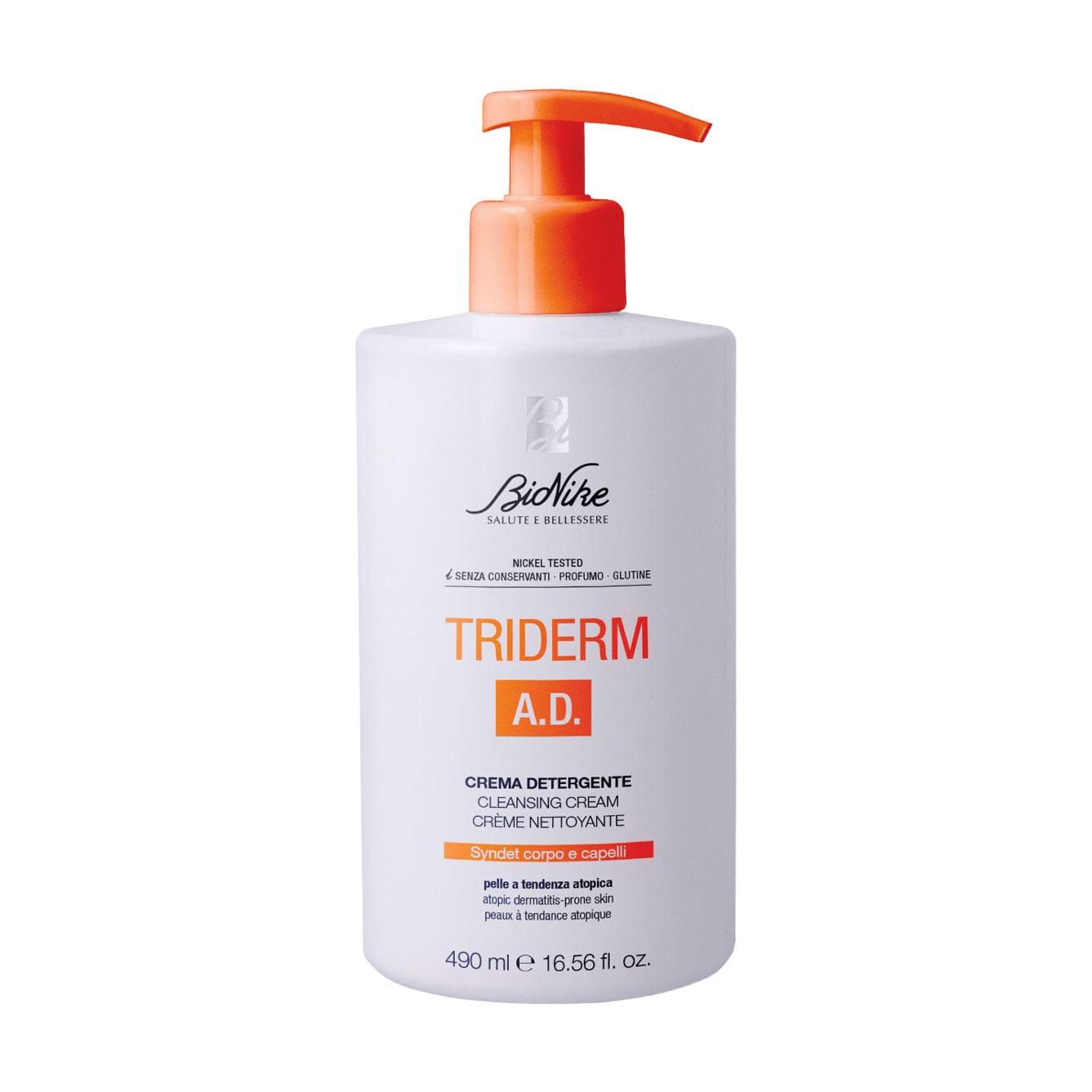 Очищувальний крем для волосся та тіла BioNike Triderm A.D. Cleansing Cream, 490 мл